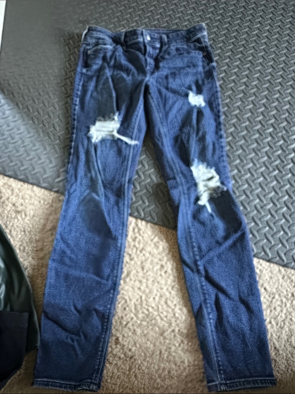 Old Navy Navy Blue Ripped Skinny Jeans